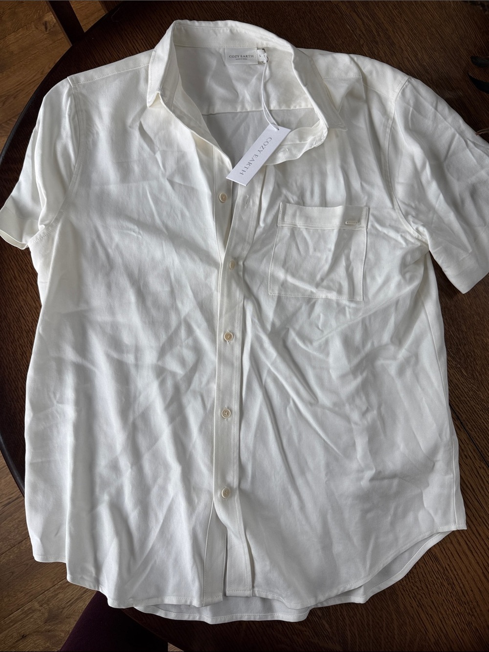 Men's Cozy Earth Coastal Comfort Short Sleeve Button Down